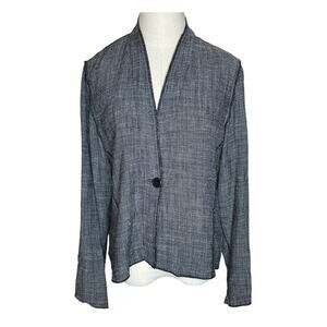 Eileen Fisher Petite Women’s Size Medium Linen Blend Jacket/Blazer Lagenlook